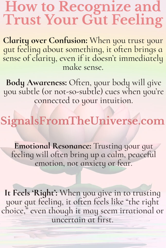 How to Recognize and Trust Your Gut Feeling Infographic