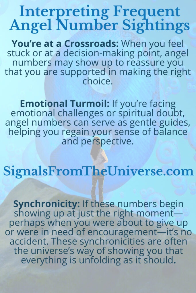 Interpreting Frequent Angel Number Sightings Infographic